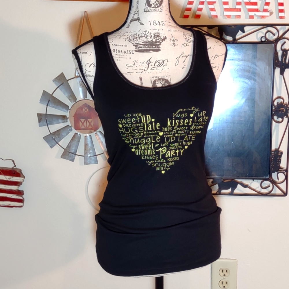 Jr. Miss teen size 11/13,black Muscle Tank top (workout tee)sleeveless,